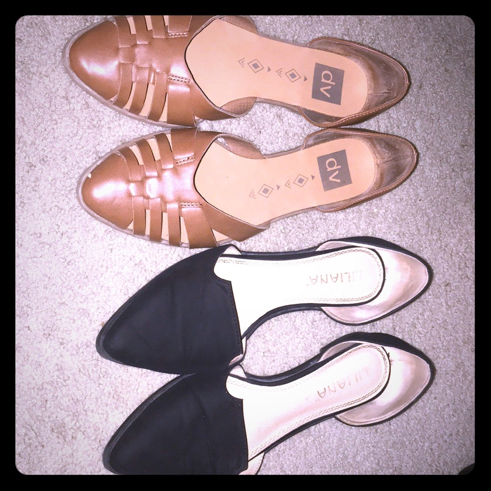 DV by Dolce Vita Tan Woven Leather Backless Mules